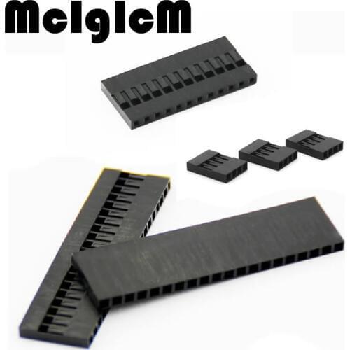 100pcs/lot 1P 4P 5P 2.54mm Single Plastic Dupont Jumper header Wire Cable Housing Female Pin dupont head Connector