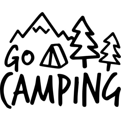 12.7cm*10cm Go Camping Holiday Car Decal Stickers Motorcycle Styling Exterior Accessories Car Sticker