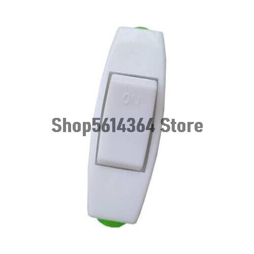 2pcs or 5pcsWhite or Black Plastic Rocker Boat PushButton AC 250V 6A ON/OFF In Line Cord Switch White for Room Household BedSide