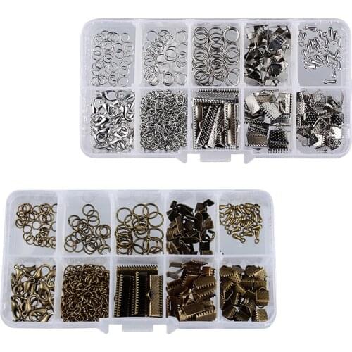 400pcs Jewelry Making Starter Kits Earring Bracelet Jewelry Finding with Box Wholesale with Box Organizer