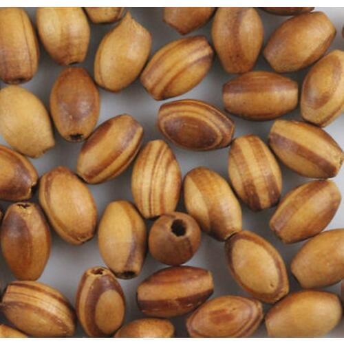 400 Pcs Charms Jewelry Making Bracelets DIY Crafts Oval Wood Color Wood Beads Fashion Vintage Olive Spacer Beads