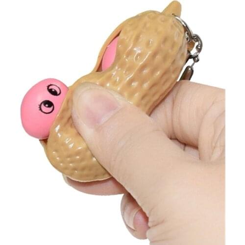 Antistress Figet Stress Popper Toy Infinite Peanut Edamame Toys Peas Beans Keychain Pops It Fidget Squishy Decompression Toys