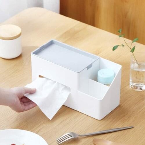 MLGB White Tissue Holder Square Tissue Box Cover Organizer Holder Bathroom Vanity Countertops Desk Office Dorm
