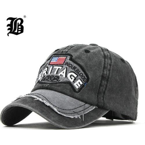 [FLB] 100% Washed Cotton Men Baseball Cap Fitted Cap Snapback Hat For Women Gorras Casual Casquette Embroidery Retro Cap F318