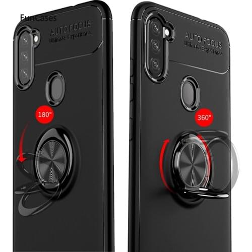 Smartphone Cases For coque Samsung A11 Metal Ring Bracket Soft TPU Cover sFor Mobile Samsung Galaxy carcaso M11 Telofon samsunp