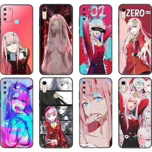 Black tpu Case For Huawei Honor 8a Prime 8s Prime 9 Lite honor 9A 9C 9X Premium 9x Pro 9S Case Cover Darling in the FranXX Anime