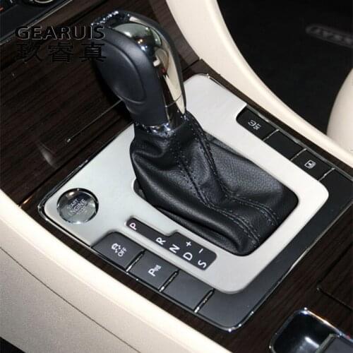 For VW Volkswagen Passat B7 Auto multimedia Gear Shift Covers panel Car stickers and decals styling Frame Interior accessories
