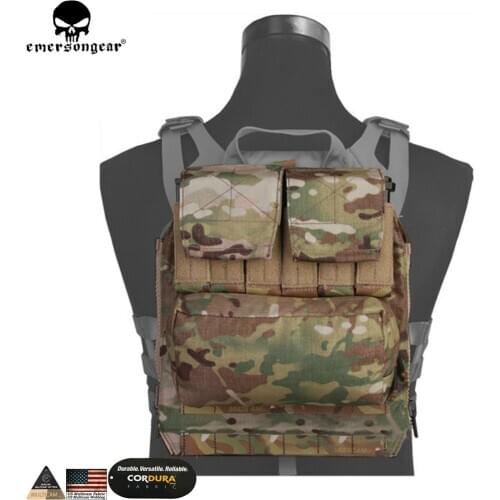 EMERSONGEAR Back Pack Zip on Panel For AVS JPC 2.0 CPC Vest Hunting Airsoft Paintball Combat Backpack Multicam Black EM9286