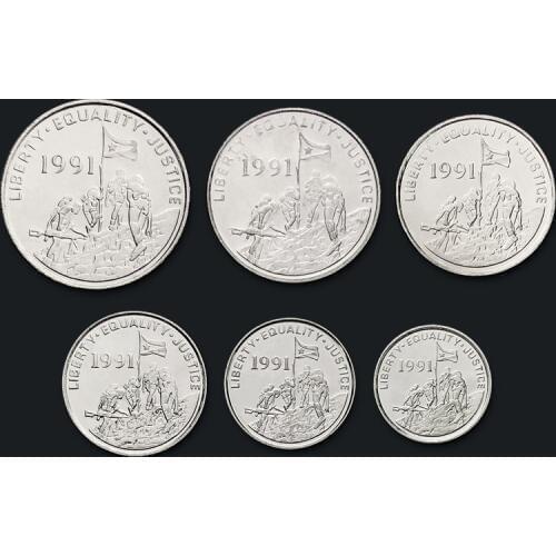 Eritrea 1991 Full Set 6 Pieces Coins New Original Coin Unc 100% Real Africa Issuing Coins