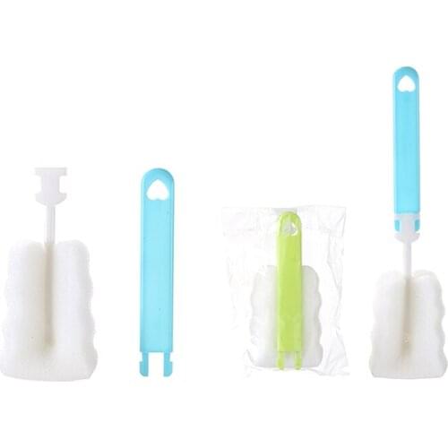 QL Bottle Brush Cup Scrubbing Sponge Kitchen Cleaner For Washing Cleaning Bottle Brush With Handle Cleaning Utensils Brush Glass
