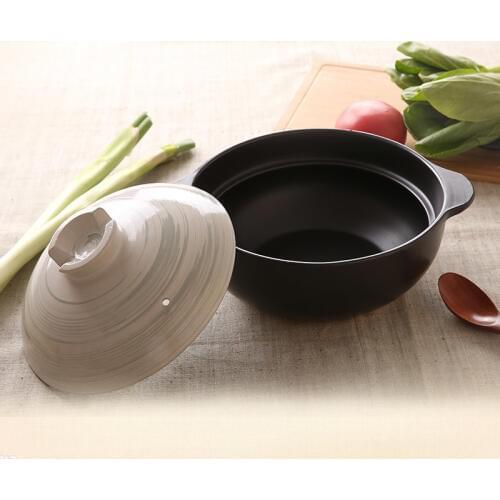 Casserole stew soup fire clay ceramic gas high temperature resistant stone pot health porridge hot pot cookware open flame 2L