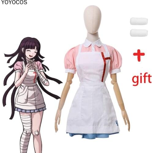 YOYOCOS Danganronpa Dangan Ronpa 2 Mikan Tsumiki Cosplay Costume Halloween Carival Party Costume Cute Uniform Sets Woman Dress
