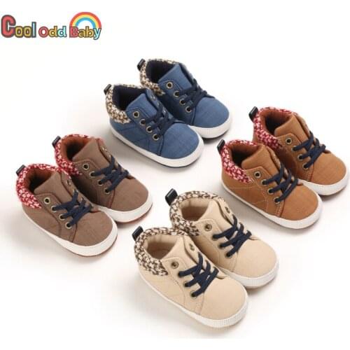 Infant Baby Shoes For Boys Casual Sneakers 0-6-12-18 Month Toddler Newborn First Walkers Anti-Slip Soft Sole Outdoor Home Shoes