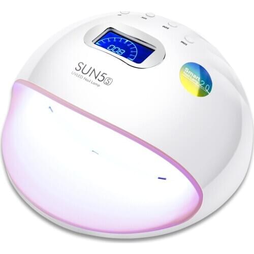 SUN5S 72W Nail Lamp Curing For All Gel Nail Polish Manicure UV LED Dryer LCD Display Auto Sensor 10s/30s/60s/90s Timer Nail Tool
