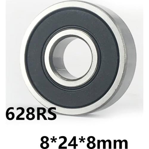 5pcs/lot 628RS Deep Groove Ball Miniature Mini Bearings 628RS 628-RS 8*24*8mm 8*24*8 52100 Chrome Steel Material
