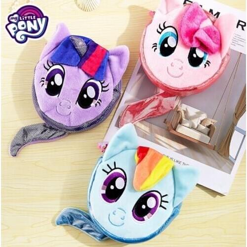 My Little Pony Purse Plush Backpack Bag Rainbow Unicorn Horse for Children Baby Kids Girls Birthday Gift Princess Plush Dolls