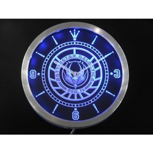 Nc0200 Battlestar Galactica Neon Light Signs LED Wall Clock