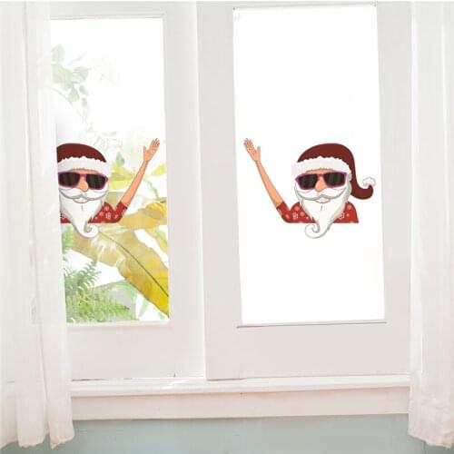 2019 New Christmas Decorations For Home DIY Universal Car Windshield Sticker Santa Claus Cute Window Decals Car Wiper Sticker