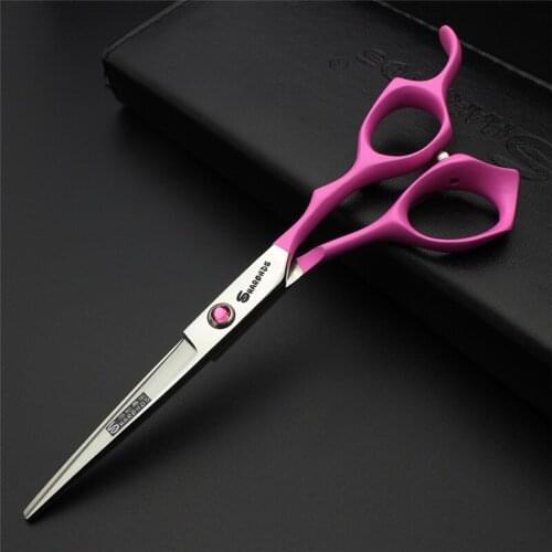 Chunker scissors 6 inch barber haircut thinning scissors salon professional stainless steel pink hair scissors set hair scissors