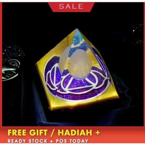Orgonite Luminous Pyramid Natural Energy Crystal Change Magnetic Field Resin Decoration Reiki Healing Helps Sleep
