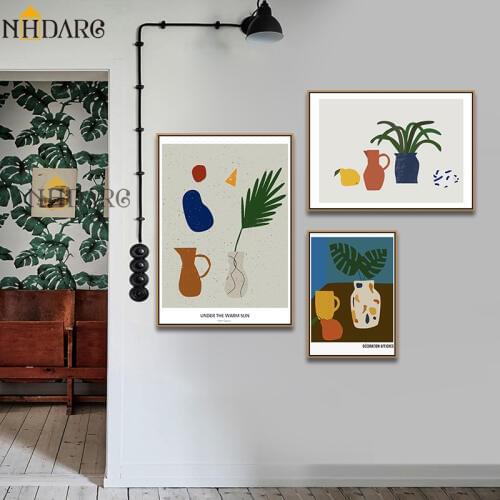 NHDARC Canvas Printings ARC00835 Color Retro Fashion Still life Flower Plant Wall Paintings Posters Living Room Art Home Decor