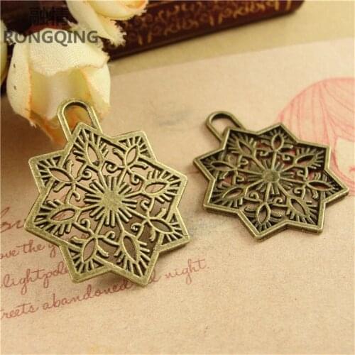 RONGQING 60pcs/pack charm for making jewelry Antique Silver antique bronze diy Alphabet, Dates & Numbers 0-9