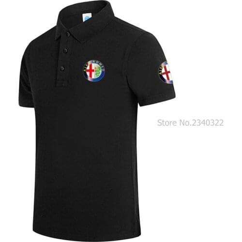 Fashion Summer man and woman alfa romeo Polo shirts Short Sleeve Tops Casual Clothing