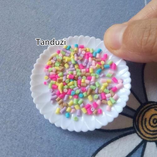 Tanduzi 100g Clay Fake Sprinkles Colorful Candy Sweets Deco Cake Dessert Polymer Clay Diy Sugar Home Decoration