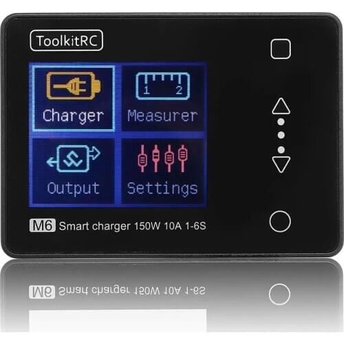 ToolkitRC M6 DC 150W 10A LCD 2-6S Lipo Battery Smart Balance Charger Discharger With Voltage Servo Checker Receiver Signal Teste
