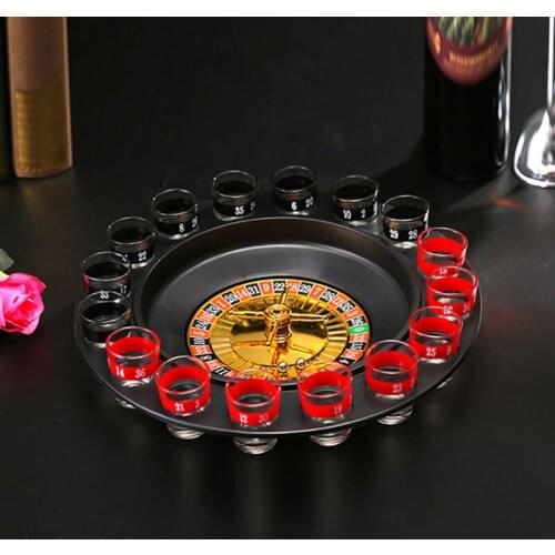 Shots Glass Roulette Drinking Game Set with 16 Shots Glasses Adult Party Games can CSV