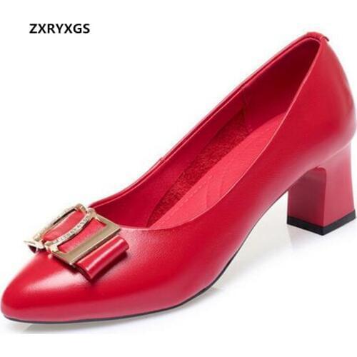 Top Cowhide Rhinestones Bow Women Wedding Shoes Fashion Shoes Women High Heel Shoes Large Size Comfort Elegant Leather Shoes