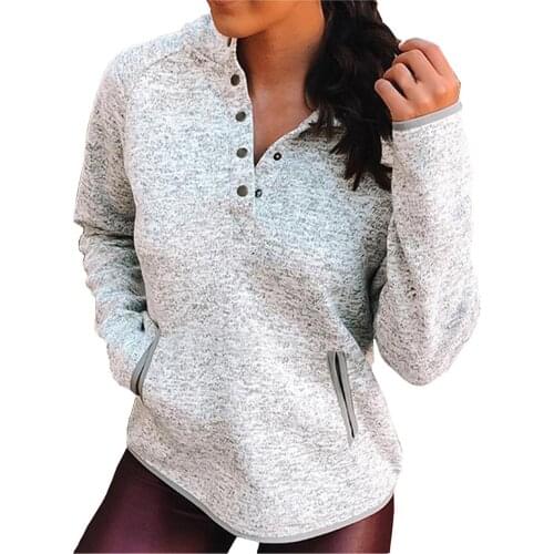 Sweater Women Hoodie Solid Color Casual V-neck Sweater Hoodie Long Sleeve Have Pockets Sweater Mujer Sweater Women 2021 Твое