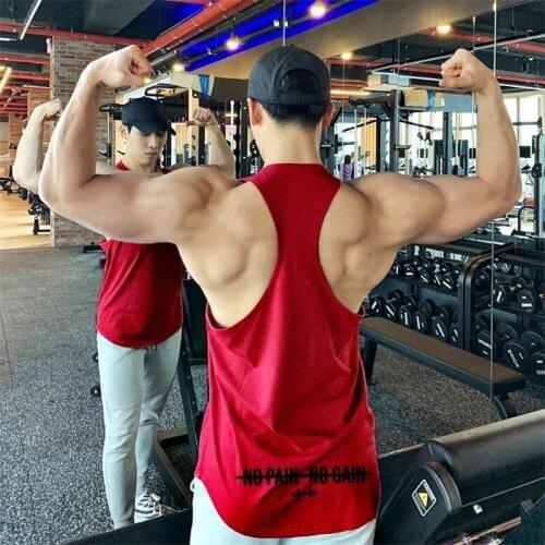 New Fashion Mens Training Vest Men Mesh Quick Dry Gym Clothing Bodybuilding Tank Top Fitness Sleeveless Shirt Workout Singlets