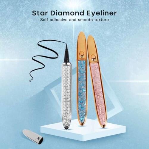 1PCS Diamond Bling Eye Liner Long-lating Fast Dry Sweatproof Anti-smudge Waterproof Natural Eyeliner Glue Pen Wholesale TSLM2