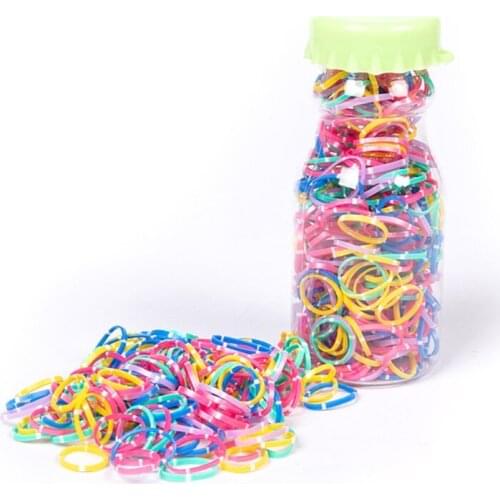 E7CF 130/260 Piece Pack Baby Hair Ties Hair Rubber Bands for Toddler Infants Kids Girls Thin Small Hair Elastics Disposable