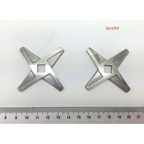 2 Piece per Set Meat Grinder Parts #8 Blade Mincer Knife A86.3109 fits Zelmer