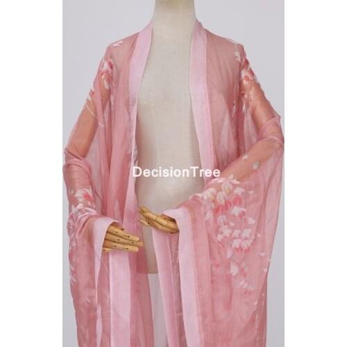 2021 oriental chinese hanfu coat traditional han tang ancient elegant cloak women chiffon tang hanfu cloak dance wear clothes