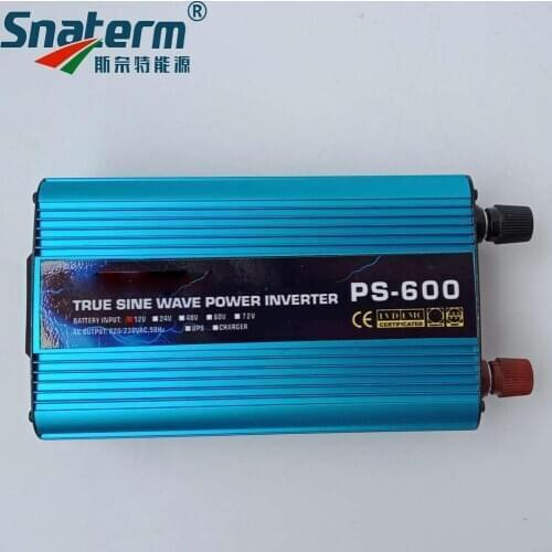600W Pure Sine Wave Power inverter DC12/24/48/60/72V to AC220/230/240V 50HZ60HZ off grid inverter with ac charger UPS function