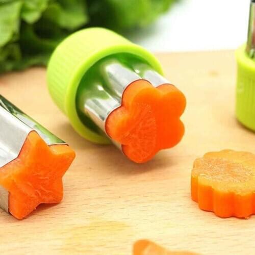 9pcs/set Vegetable Fruit Cutter Mold Stainless Steel Shape Cartoon Flowers Cookie Cutter Cake Cutting Tools Biscuit X4R6