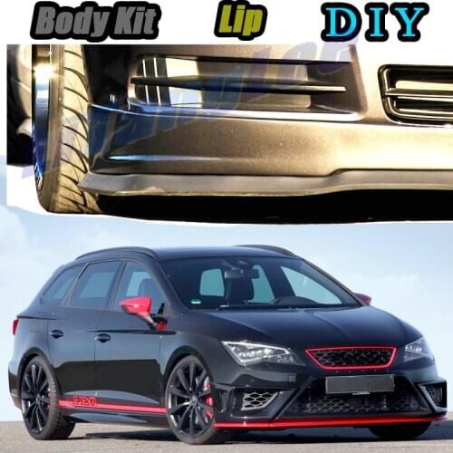 Car Bumper Lip Front Spoiler Skirt Deflector For SEAT Leon 1M 1P 5F Tune Car Modified Body Kit VIP Hella Flush Lips