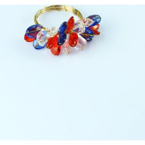 Free Shipping Napkin Ring Colorful Beads for Wedding 12 Pcs qn21012705