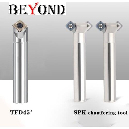 BEYOND SPK 2T 20mm Internal and External Chamfering Cutter Position Chamfer TFD 45 Degrees 1T 100L Carbide Insert TCMX16T SPMX06