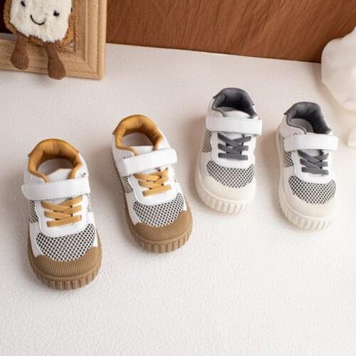 New Arrival Childrens Board Shoes for 2021 Summer Mesh Air Breathable Boys and Girls Casual Shoes Soft Soled Non-Skid Kids Shoe