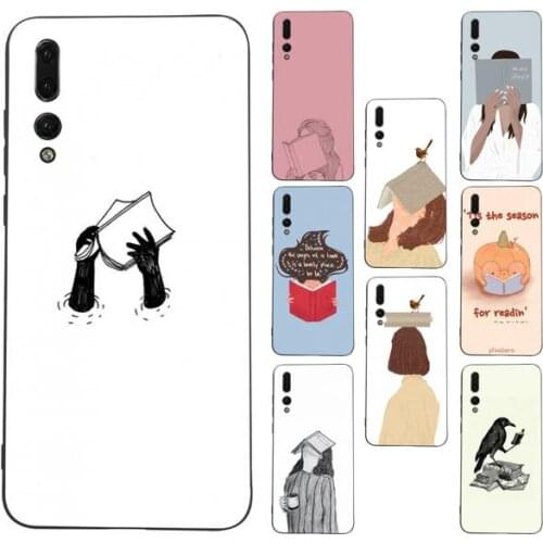 Babaite book reading Phone Case Cover For Huawei Mate 30 Pro P20 P30 P40 pro lite Y7 Y6 2019 for Honor 8X 8A 10 20lite 10i