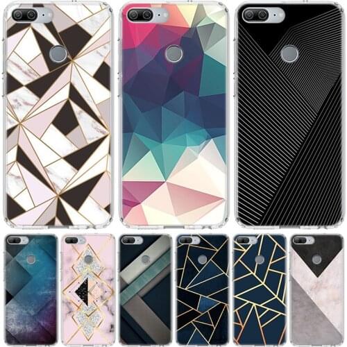 Geometric Shapes line Pattern Phone Case for Huawei Honor 10 9 20 7A 7X 8A 8S 8X 9X Lite Pro Y5 Y6 Y7 Y9S 2019 10i 20i Coque Cov