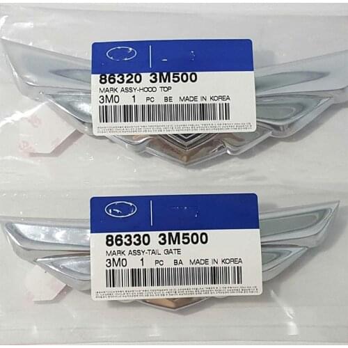 Brand new genuine front hood and trunk wing logo for Hyundai Genesis OEM 863203M500 863303M500