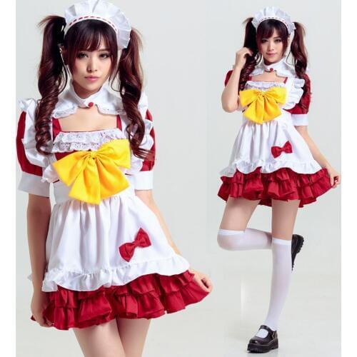 Hot Sale Alice in Wonderland Costume Lolita Dress Maid Cosplay Fantasia Carnival Halloween Costumes for Women