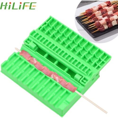 HILIFE Kitchen Accessories BBQ supplies Kebab Maker Box Machine Barbecue Stringer Skewers Beef Meat Vegetable String Grill BBQ