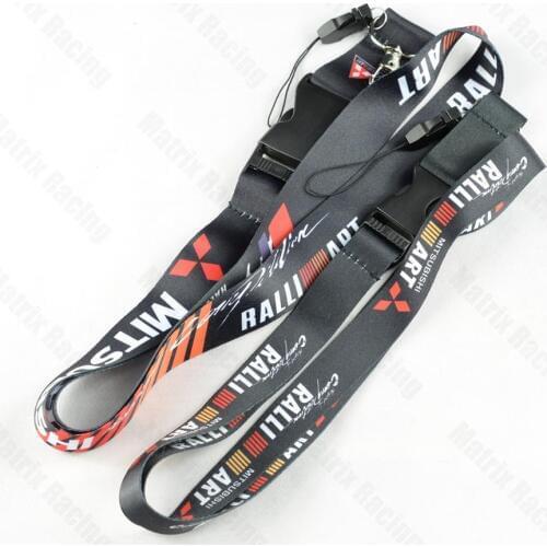 JDM Style Ralliart Cellphone Lanyard JDM Racing Car Keychain ID Holder Mobile Neck Strap with Quick Release