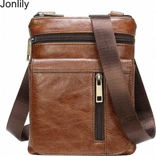 Jonlily Mens PU Leather Shoulder Bag Fashion City Daybag Messenger Crossbody Bag Teens Purse -KG481